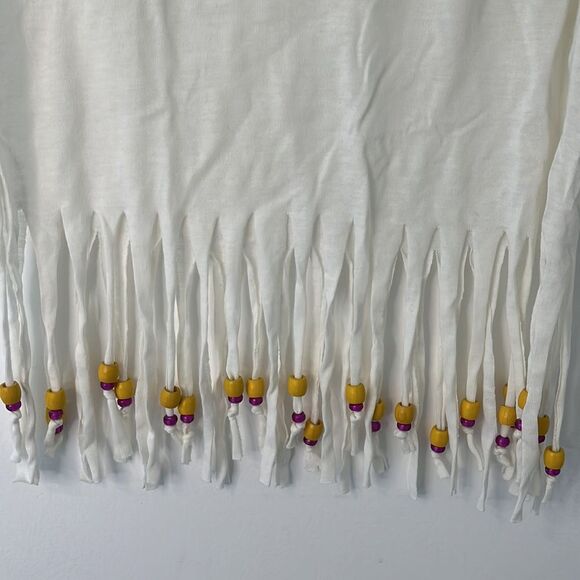 VINTAGE FEATHER PRINT BEADED TOP SMALL - Picture 7 of 9